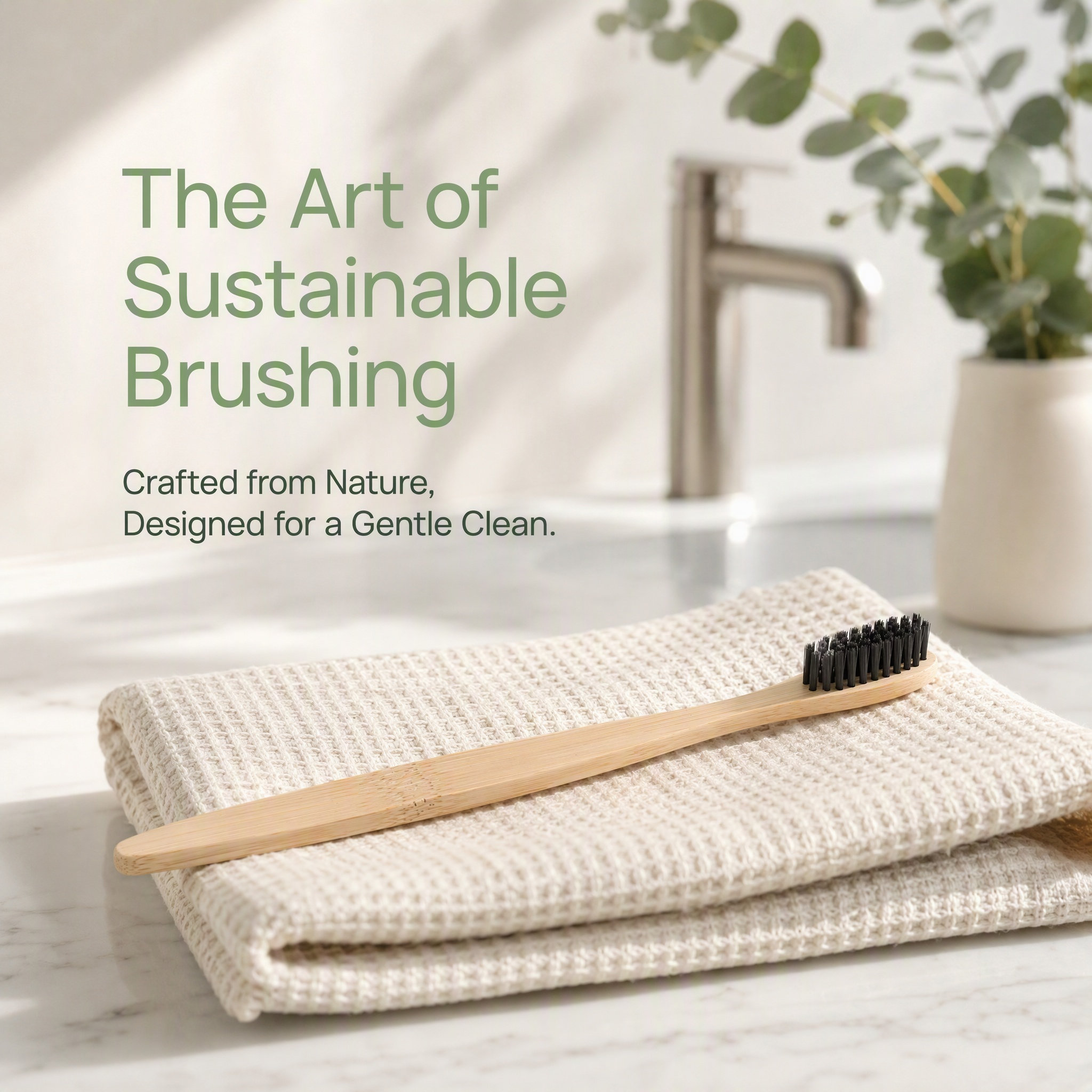 Bamboo Toothbrush Set - قطعتان من فرشاة الأسنان المصنوعة من