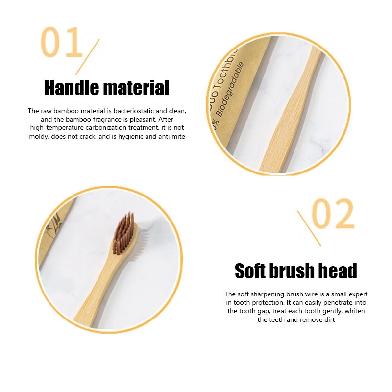 فرش أسنان خيزران صديقة للبيئة  - مراجعة Bamboo Toothbrush Set وسعره