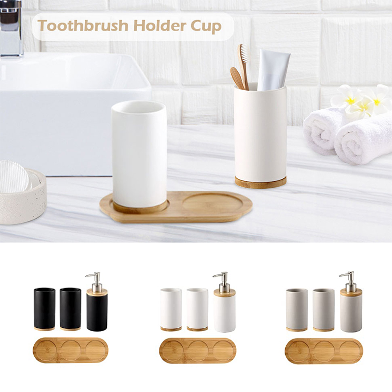 السيراميك الحمام مجموعة غرامة  - مراجعة Bamboo Toothbrush Set وسعره